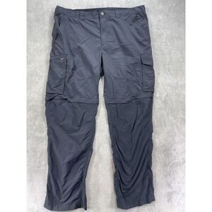 Columbia Silver Ridge Convertible Pants Mens 42x32 Navy Nylon Cargo Pockets